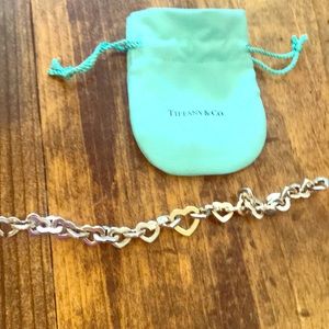RETIRED Tiffany & Co. Heart link bracelet.